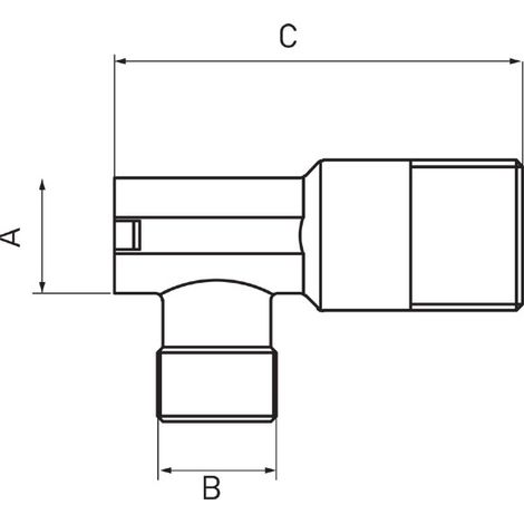 Valvola angolare ferro z1234g ottone 93 mm (1/2)