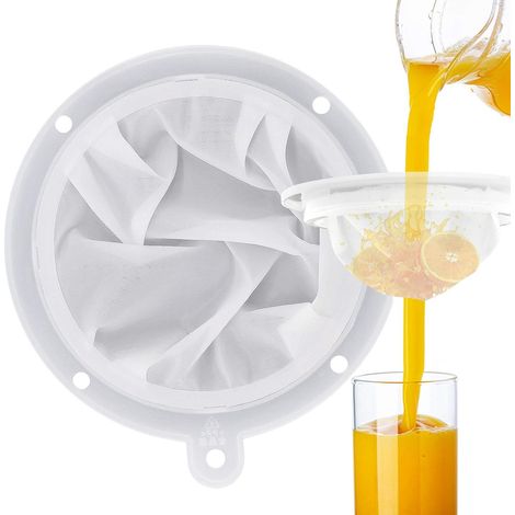 Filtre fin 300 mailles pour entonnoir de cuisine 13 cm, idéal pour filtrer liqueurs, huiles de friture et jus de fruits. (1/5)