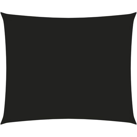 Voile toile d'ombrage parasol tissu oxford rectangulaire 2,5 x 3,5 m noir