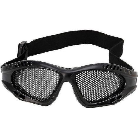Lunettes de protection tactiques pour moto et airsoft, anti-buée, en maille métallique. (1/5)