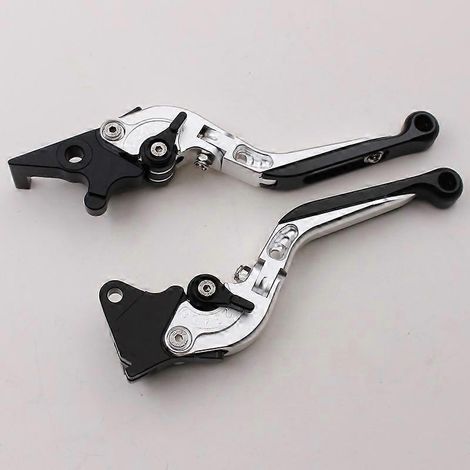 Accessoires moto : Poignée de frein modifiée compatible Honda PCX125 150, levier de frein monté (blanc) (1/5)