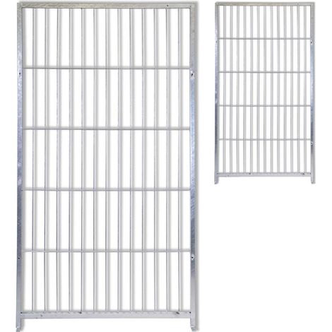 2 pannelli semplici in rete per box cani con zincatura elettrolitica ciascuno misura 100xh180 cm