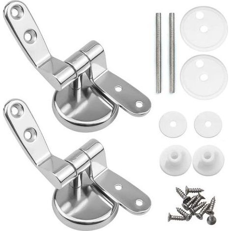 TAISHENGDA – WC-Sitzscharnier-Aktion, 2er-Pack Ersatzscharniere für WC-Sitze mit Zinklegierungsbefestigungen (1/5)