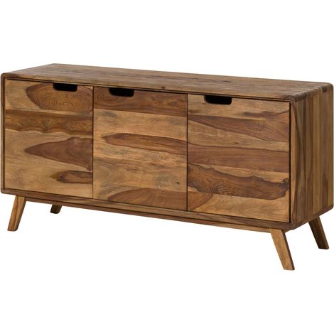 Sideboard Sheesham 134x40x65 natur sandgestrahlt lackiert MALMÖ 2 206