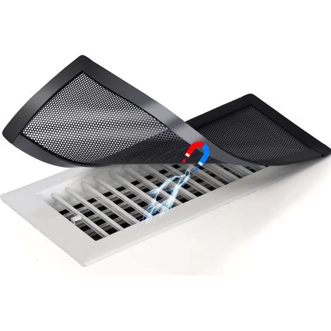 Couvercle de ventilation au sol 2 pièces - Grille magnétique de ventilation pour rangement au sol, Couvercle en plastique (1/5)