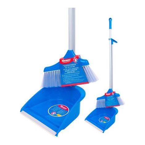 Recogedor M/Metálico con mango de metal 75,3 cm y cerdas de 80 mm para limpieza eficaz (1/3)