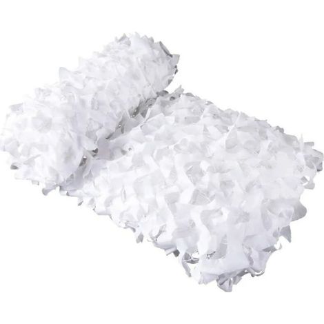 Filet pare-soleil, filet de protection solaire, filet de camouflage de neige blanc pur, 3x4 mètres, design blanc (1/5)