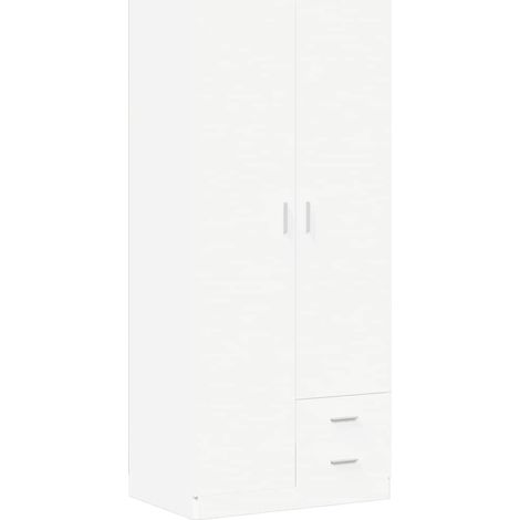 Maison Exclusive - Kleiderschrank Weiß 80x52x180 cm Holzwerkstoff (1/5)