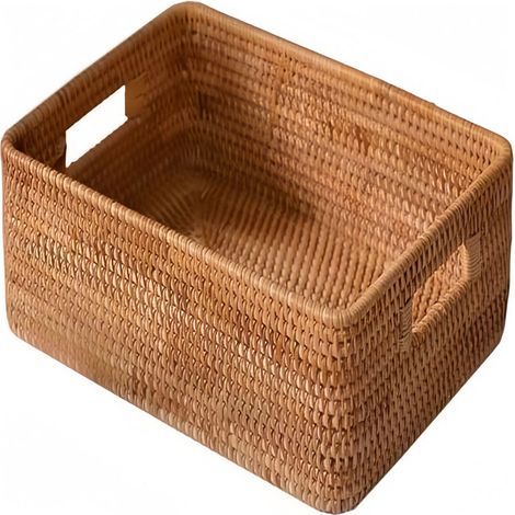 Brown rattan storage basket, suitable for the bathroom (1/4)