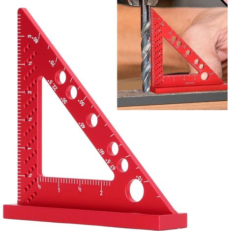 Conector angular de 90° fabricado en aluminio, 9,5 x 9,2 cm, para madera. (1/5)