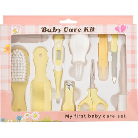 Ensemble de 10 pièces : Coupe-ongles, Kit de soins maternels et infantiles, Soin capillaire, Nettoyeur nasal, Kit de soins pour bébé (1/4)