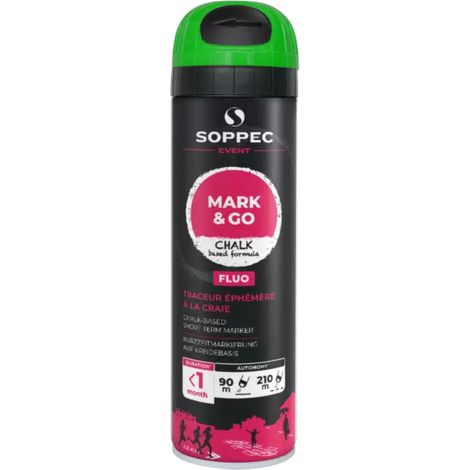 Traceur MARK & GO Éphémère vert fluo 500 ml SOPPEC - 182018