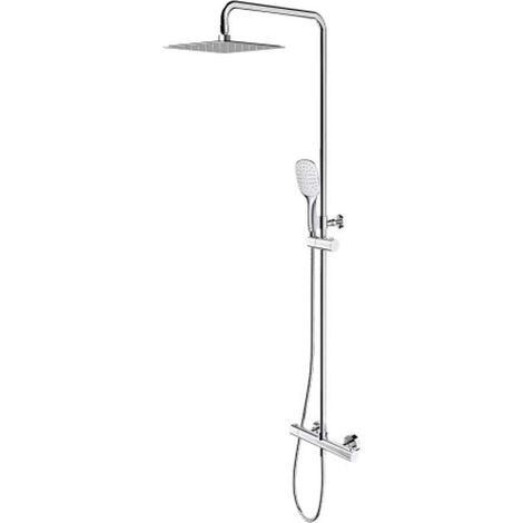 OMNIRES Uni - Brauseset mit Thermostat, 25x25 cm, 3 Strahlarten, Chrom Y1244DCR (1/2)