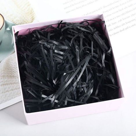Papier Déchiqueté - 100 G - Pour Remplissage Panier Cadeau - Kraft - Noir - Lot de 1 (1/5)
