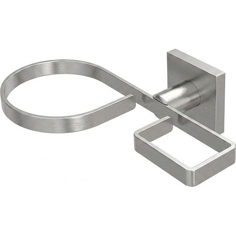 Porta phon e piastra da muro in acciaio inox spazzolato Sidera