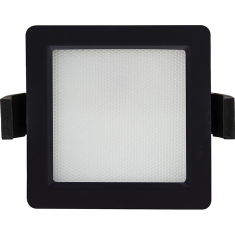 Downlight LED 10W Cuadrado  Aero 130 lm/W Microprismático LIFUD Corte 85x85 mm Negro 4000K Blanco Neutro