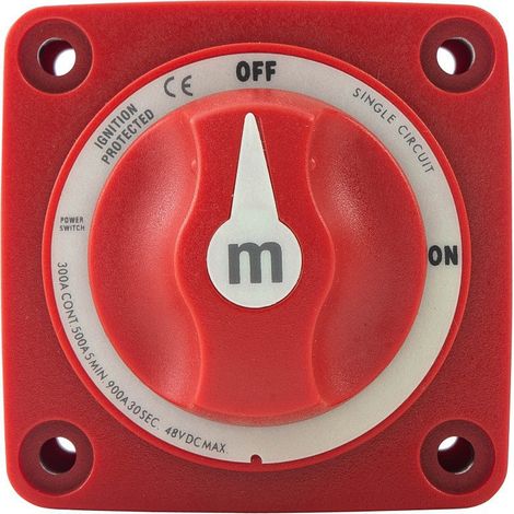 Interruptor de encendido y apagado del sistema de modificación del interruptor de apagado de la botella del automóvil para autocaravana de 48 V y yate de 300 A, color azul océano 6006 (1/5)