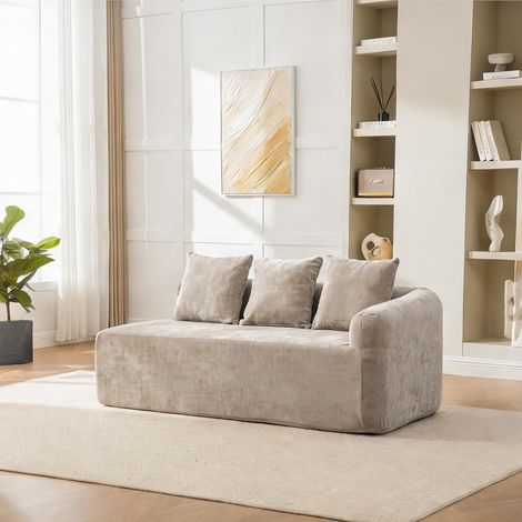 Canapé modulable en chenille gris 2 places pour 3 Seat personnes (1/5)
