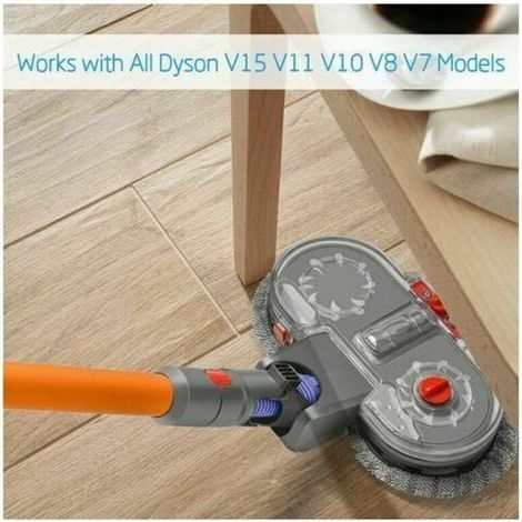 Testina universale per mocio elettrico compatibile con gli aspirapolvere Dyson V15/V11/V10/V8/V7 – Serbatoio dell'acqua rimovibile + 12 panni lavabili per la pulizia