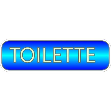Targhetta Autoadesiva 3D Fotoluminescente "Toilette". (1/5)