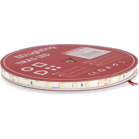 IluminaShop - Tira LED 24V DC SMD5050 Hight Lumen IP20 10W/m 10 Metros Blanco Calido 2700K