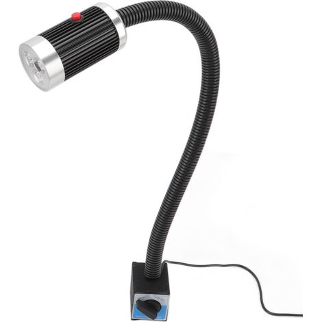 Lampe de travail industrielle magnétique 9 W, col de cygne, base magnétique, LED, prise US 100-240 V (1/5)