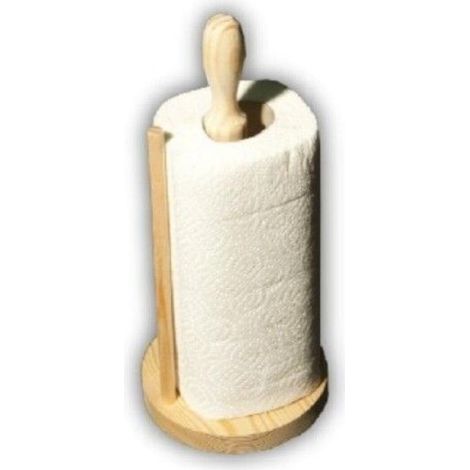ARTEMA portarrollos madera vertical con papel , Portarollo de papel de cocina en madera.