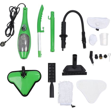 Balai vapeur 5 en 1 multi-usages 400 ml, utilisable à sec ou humide, pour le nettoyage des sols, parquets, carrelages et joints. Prise UE 220-240 V. (1/5)