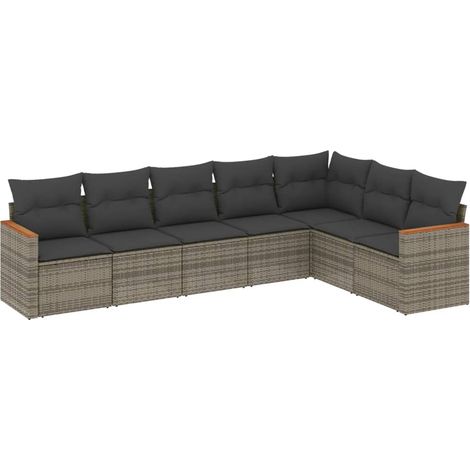 Maison Exclusive - Patio Sofa Set 7 plaza Grey (1/5)