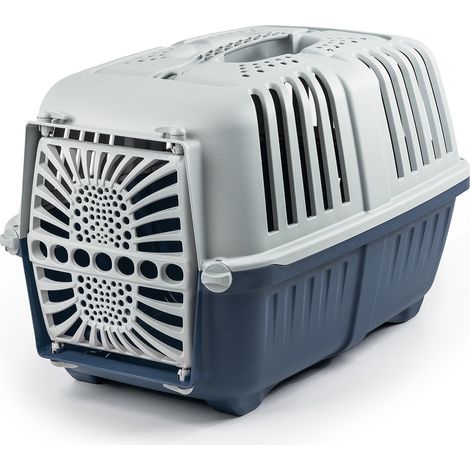 lionto Transportbox für Tiere aus recyceltem Kunststoff, 48x31,5x33cm,dunkelblau (1/4)