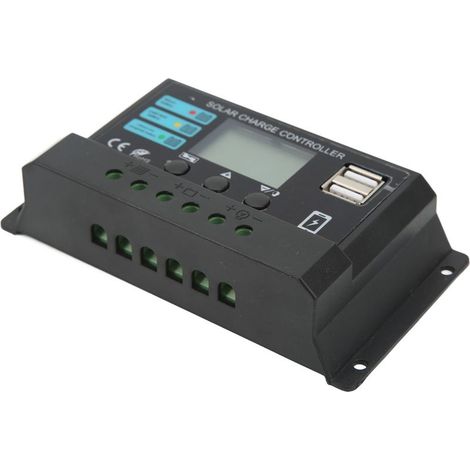 Régulateur Solaire 20A MPPT 12V/24V Auto avec Affichage LCD pour Batteries et Panneaux (1/5)