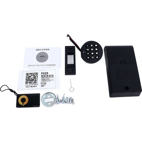 Verrou électronique intelligent pour armoire, clavier numérique à code, entrée sans clé par carte RFID, serrure de porte de meuble moderne. (1/5)