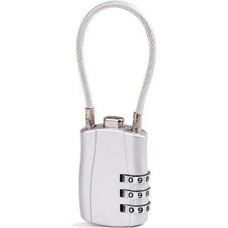 Cadenas à combinaison à code douanier à 3 chiffres, cadenas antivol à couleurs contrastées, cadenas portable pour bagages, code C (1/5)