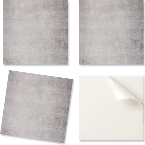 Baldosas decorativas autoadhesivas de vinilo - Para pasillo con textura de hormig贸n visto 9x30x30 cm
