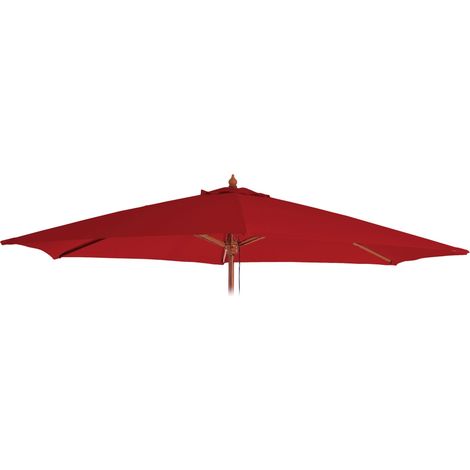 Housse de rechange pour parasol Florida - housse de rechange pour parasol - Ø 3m polyester 6 baleines - bordeaux (1/5)