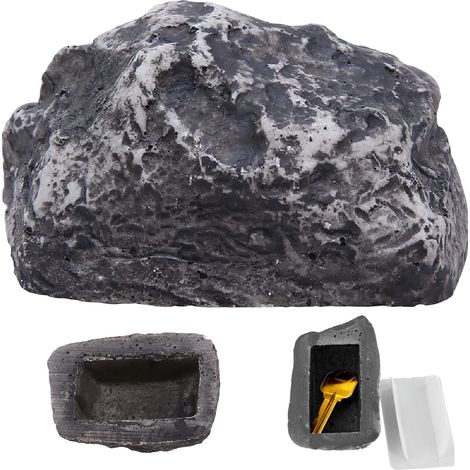 Key Stone Hiding Place with Secret Compartment, Real Stone Simulated Stone, Outdoor Key Safe Box, Outdoor Key Hideout (1/5)