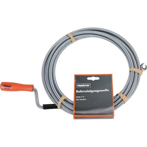 TrendLine Rohrreinigungswelle 5 m mit Kurbel Rohrreinigungsspirale Rohrspirale