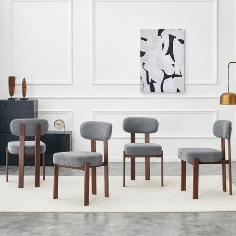 Ensemble de chaises de salle à manger de style moderne du milieu du XXe siècle, chaises chaises chaises (1/5)