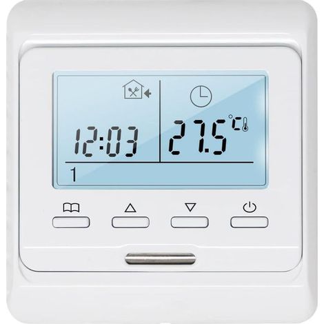 Numérique Thermostat Chauffage au Sol Eau Programmable 3A, Thermostatique Plancher Chauffant à Eau 220V (1/5)