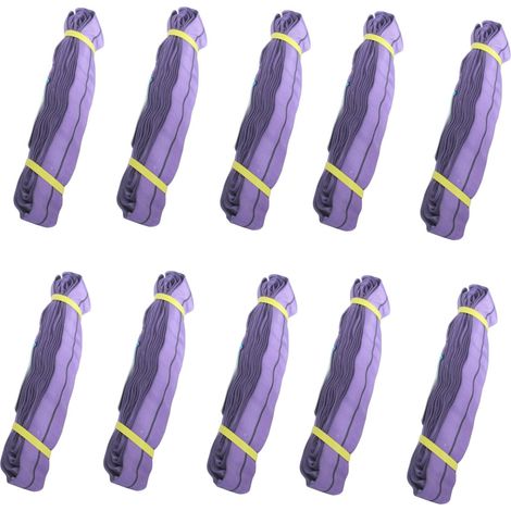 10x Rundschlinge 1000kg 1 to lila 2m Umfang Hebeband Hebegschlinge Kran Hebegurt