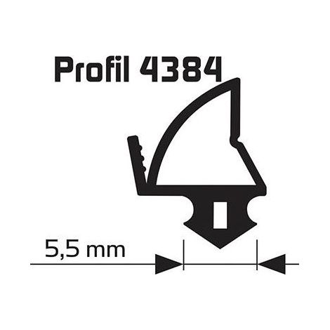 Joint de feuillure d'ouvrant noir Profil 25m 4384 pour fenętres et portes en plastique