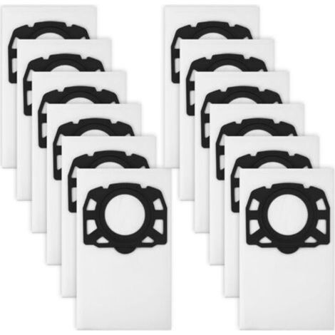12 Pièces Sacs AspirateurPour Kärcher WD4 WD5 WD6 WD5 P WD6 P MV4 MV5 MV6, sacs filtrants en non-tissé 487,sacs filtrants pour aspirateur humide et sec,Pour Kärcher 2.863-006.0 (1/5)