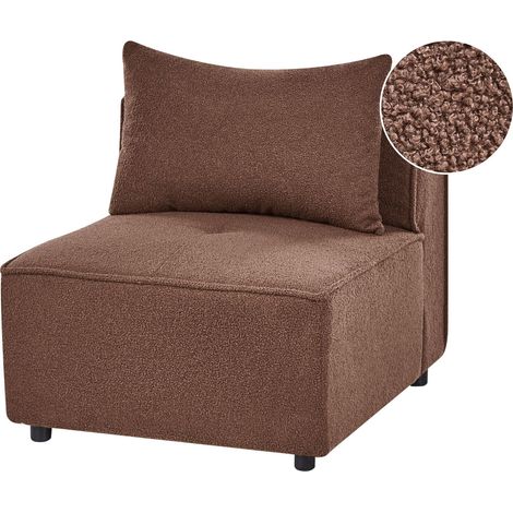 Chair Module Brown Boucle 1 Seat Modern Style AXEBO (1/5)