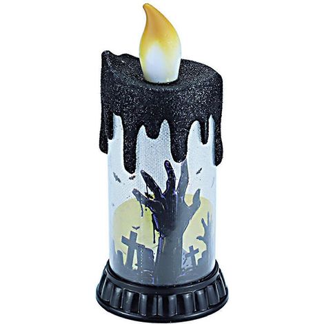Halloween-Kerzenlichter: Gruselige, im Dunkeln wachsende, dekorative Geisterhand-Flammenlose Kerzen für Halloween (1/5)