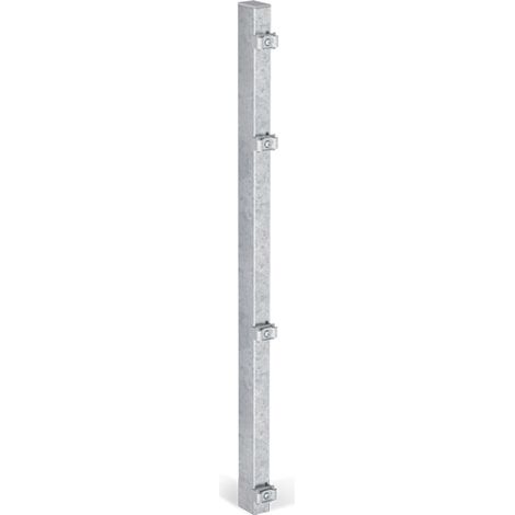 ALBERTS Zaunpfosten, inkl.Klemmlasche, verkürzt, Bohrab:400mm, feuerv60x40/1075mm, Zub.im Pf. (1/2)