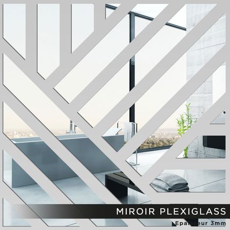 Miroir Plexiglass - Carré design - 60x60 cm (1/2)