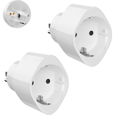 2 pièces Adaptateur de Prise Adaptateur de Voyage Prises de Type B UE vers Amérique Prise de Voyage Adaptateur Secteur pour Le Mexique Thaïlande Canada Blanc (1/5)