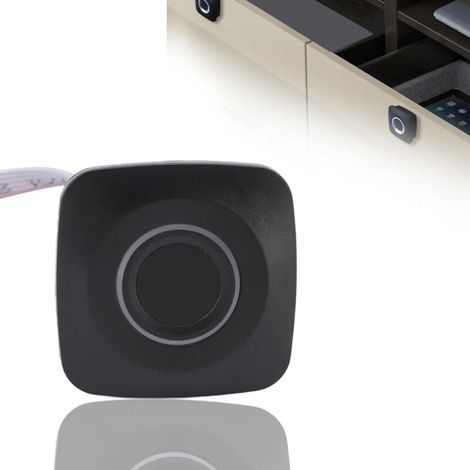 Fingerprint Cabinet Lock, Smart Biometric Fingerprint Drawer Lock, Keyless Charging, Home Office Use (1/4)