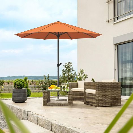 Parasol Adria- Env. 300 cm Ø- Rond- Terre Cuite- 300 x 300 x 275 cm (1/5)
