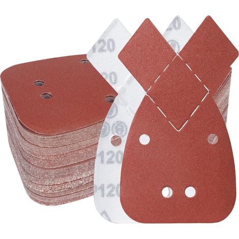 Schleifpapier 120 Körnung 100 Klett 4 Trous 100 grits 120 Pieces (1/5)